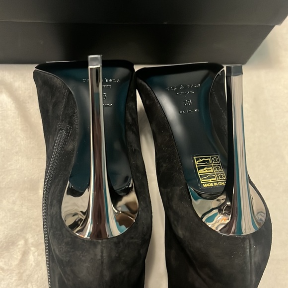 NIB: RAG & BONE Wes Boot/Bootie in Black Suede, Stiletto Heel, Size 6 (36 EU) - Picture 12 of 16